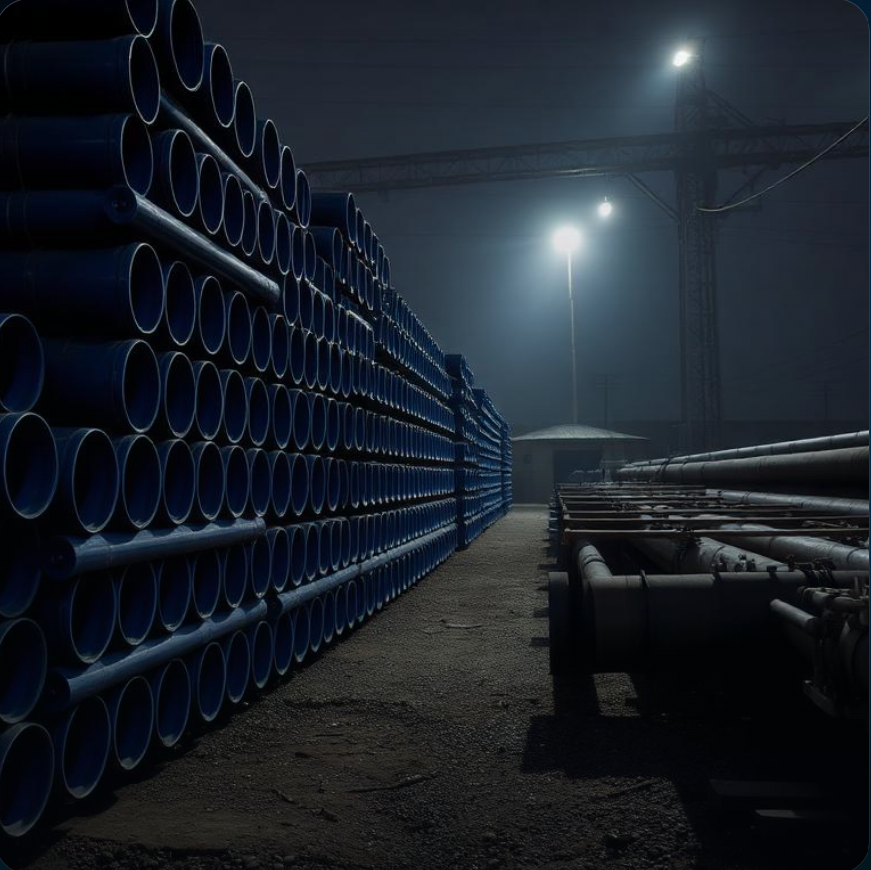 Blue Casing pipes
